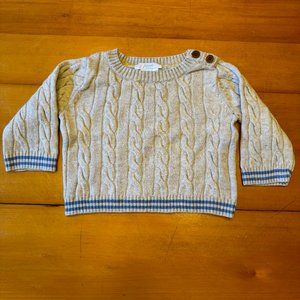 Beige Jacadi Cable Sweater (6M)